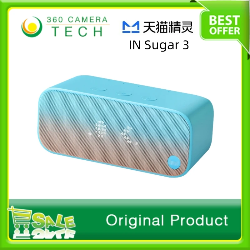 

Tmall Genie IN Sugar 3 smart speaker, Bluetooth smart voice-controlled small speaker, sleep aid alarm clock