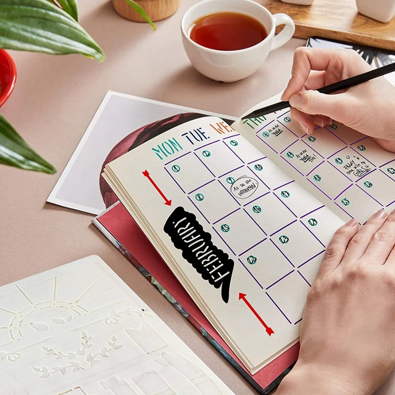 20개 플래너 스텐실 5 7.5 어린이를 위한 저널 스텐실 DIYJournal Notebook Dropship
