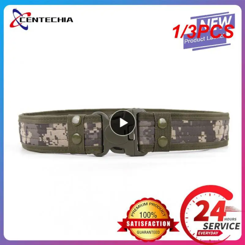 

1/3PCS Quick Release Military Tactical Belt Army Style Combat Belts Fashion Men Camouflage Canvas Waistband Outdoor Hunting