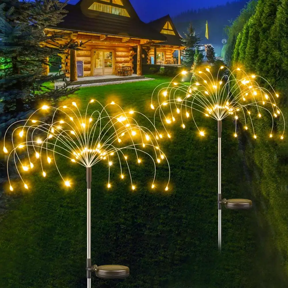 

Solar Firework LED Stake Lights Outdoor Garden Decor Pathway Fairy Light Waterproof Yard Lawn Patio Landscape Decor Solar Lamp