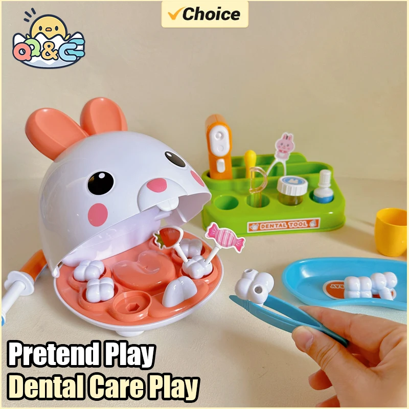 Plastic Dentist Toy Set for Kids Pretend Play
