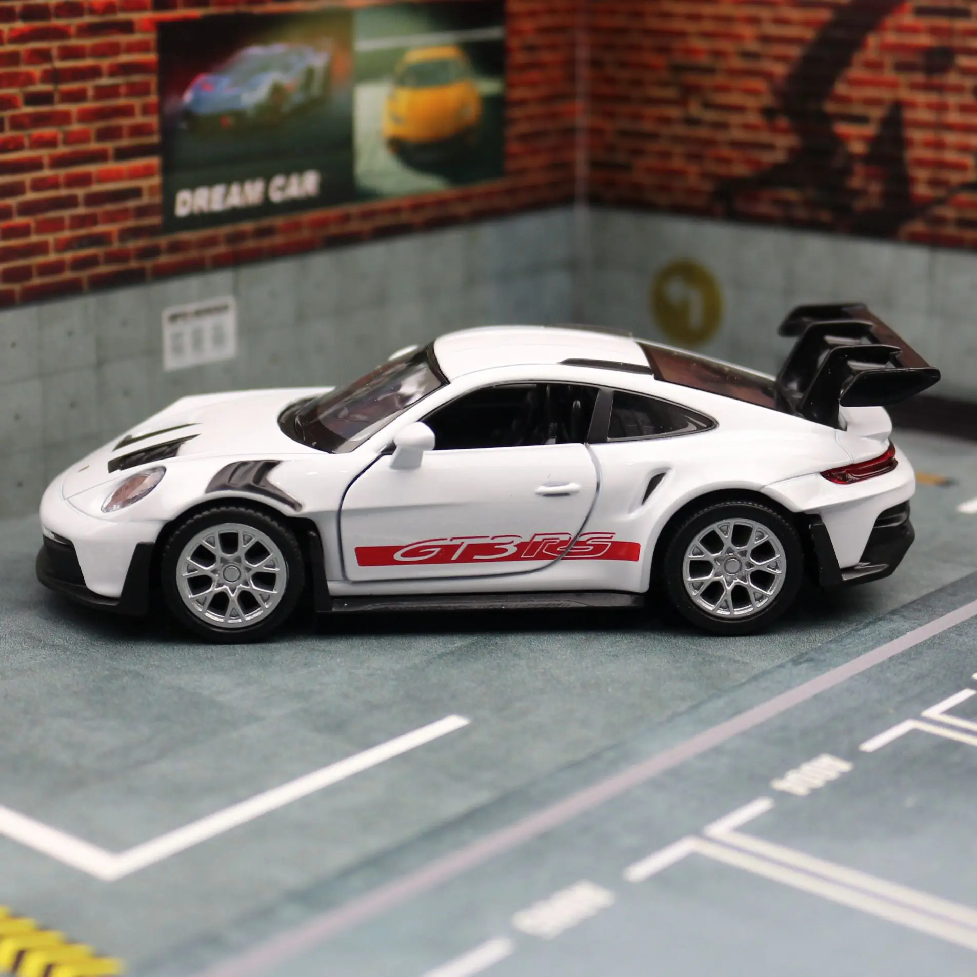 1/36 Porsche 911 GT3 RS Toy Car Model For Children RMZ CiTY Miniature Racing Free Wheels Pull Back Diecast Metal Collection Gift 3