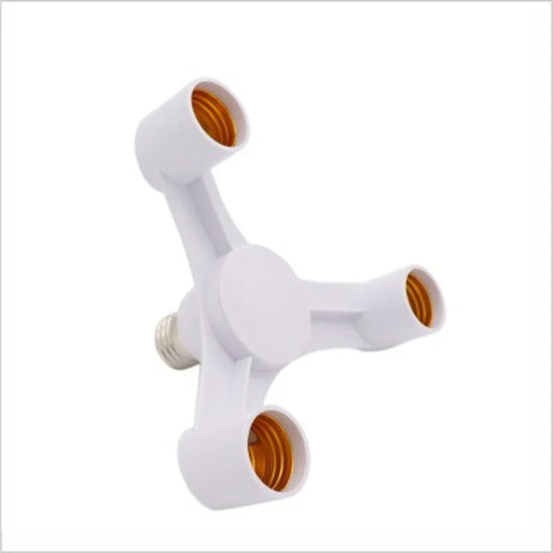 3In1 E27 To E27 lamp holder lamp bulb holder lamp socket adapter lamp socket extender Extended LED Lamp Bulbs Socket Splitter Adapter Holder for Photo Studio