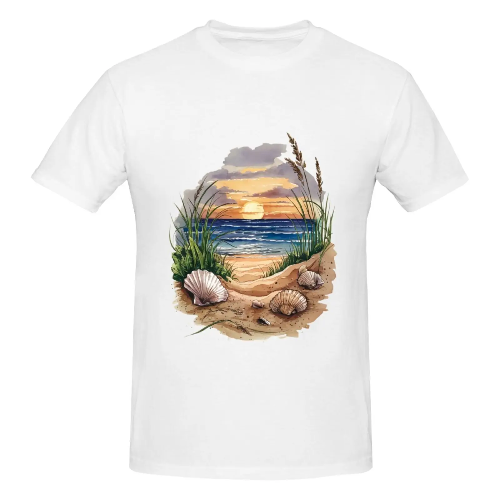 

Stylish Ocean Sunset View T-Shirt - Men's Graphic Tee