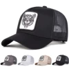 Unisex Wolf Embroidery Baseball Net Caps Spring and Summer Outdoor Adjustable Casual Hats Sunscreen Hat 1