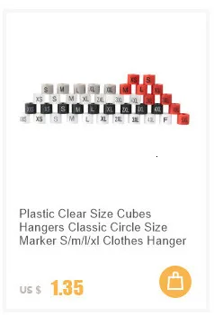 Description Picture 5 of item450 Pcs Plastic Snap Retail Clothes Hanger Size Markers Garment Tags Size Coding Colored Rack Dividers