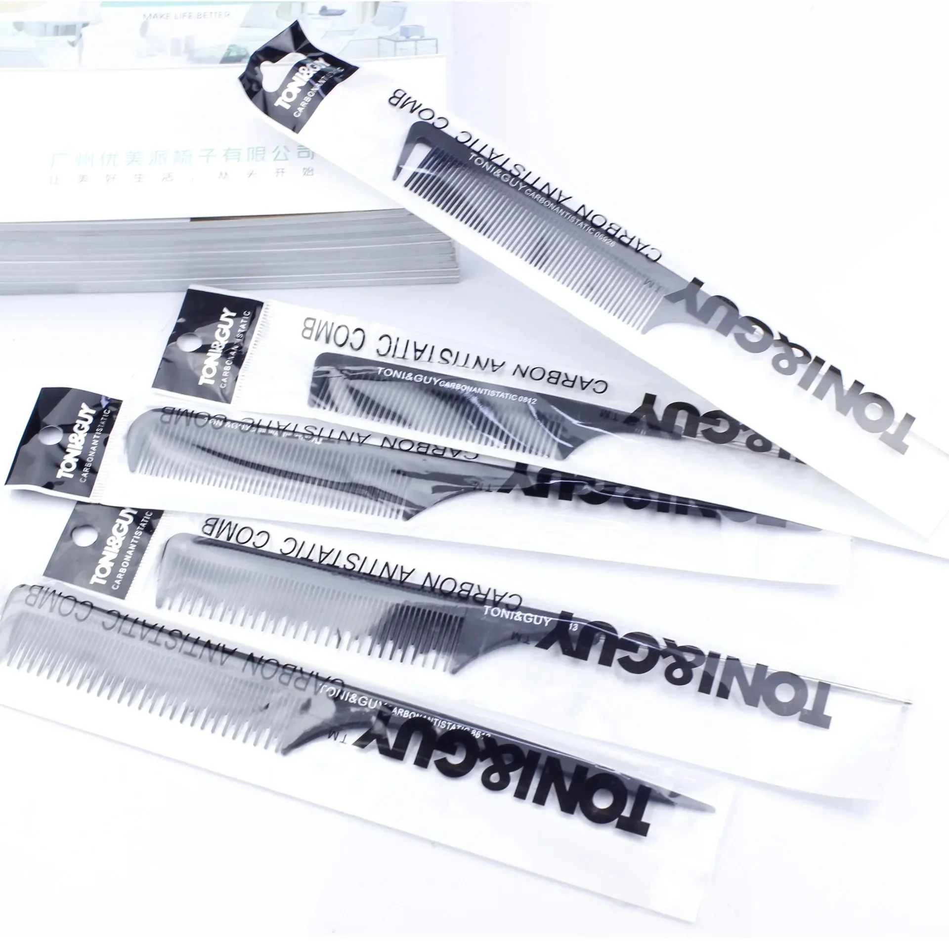 Black Candy Color Fine-tooth Hair Brush Anti-static Tail Antiklit Detangling Hair Styling Tools Barber Mother-kids Accessories