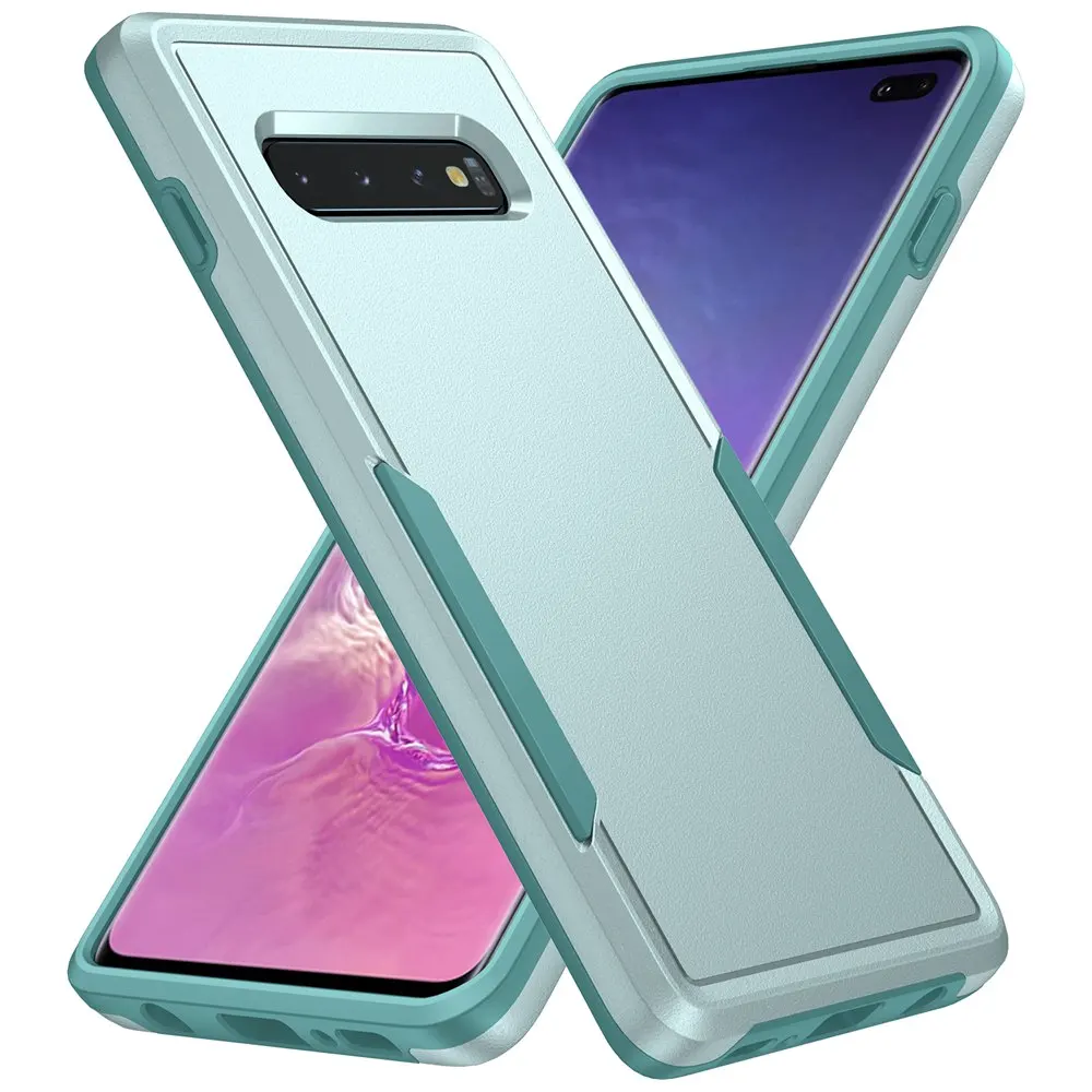 Shockproof Dual Layer Hybrid Case - Rugged Hard Cover for Samsung Galaxy S10 Plus