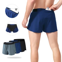 Ultralight Men Quick Dry Marathon Running Shorts with Lining Back Zipper Pocket Gym Fitness Exercise Training Loose Sport Shorts 1