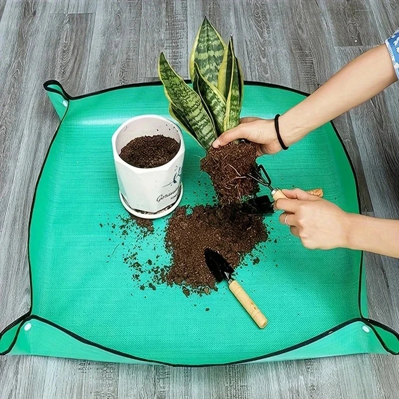 Foldable Waterproof Gardening Potting Mat for Planting and Transplanting