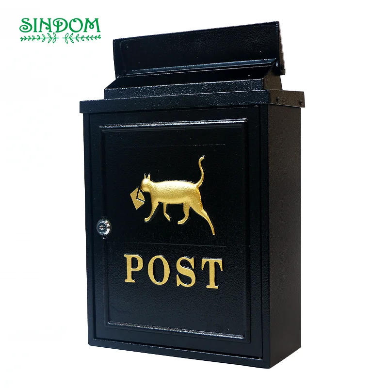 Residential Letter Cat Post Box Lockable Modern Mailbox for Wall wall mounted mailbox