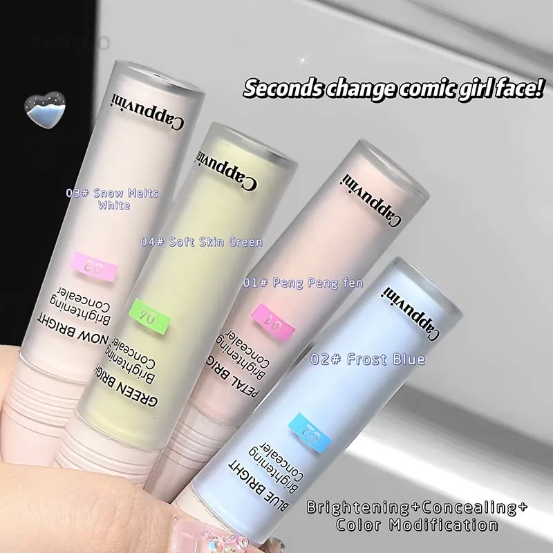 Long-lasting 4 Colors Liquid Concealer For Brightening Cover Acne Marks Dark Circles Moisturizing Concealer Skin Tone Correction_voghion.com