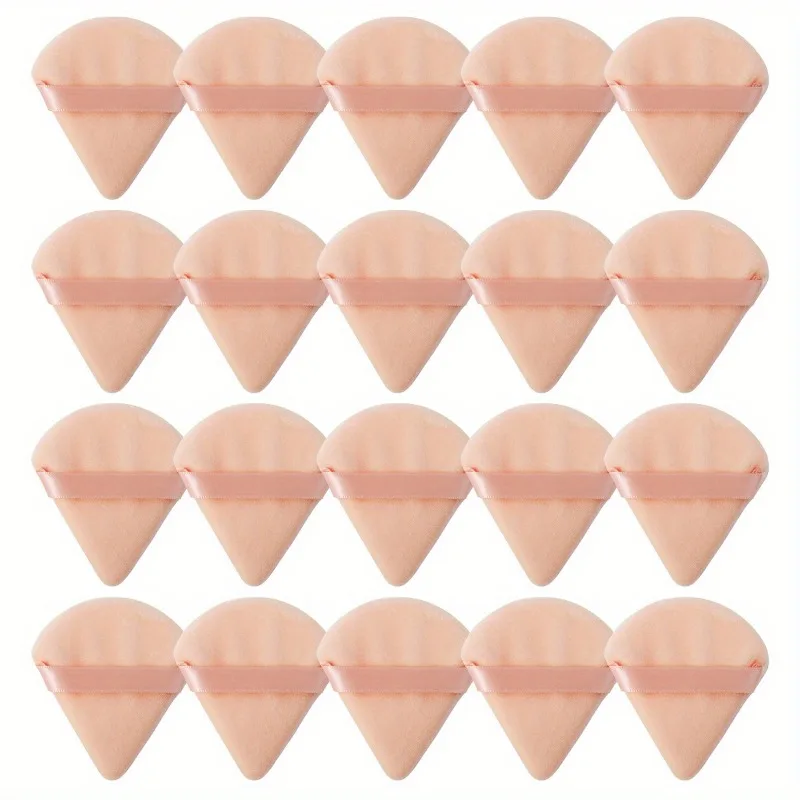 20 Pieces Black Triangle Powder Puff Makeup Puff Velour Face Cosmetic Foundation Sponge Wet Dry Makeup Tool For Makeup Starters 4