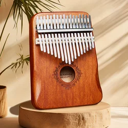 17 Keys Kalimba Thumb Piano Portable Musical Instrument.Wood Mbira Handguard Finger Piano With Tune Hammer Instruction Book Gift