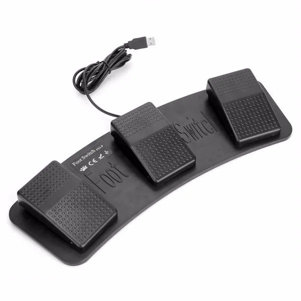 

USB Three-position Pedal Switch Medical Pedal Control Switch Keyboard Combination Custom Setting Game Key