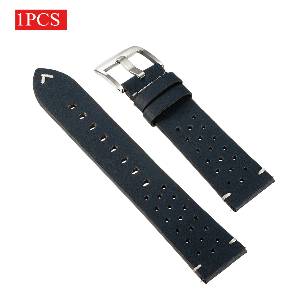 Premium 2-Piece 20mm Leather Breathe Strap Set - Universal Watchband Collection
