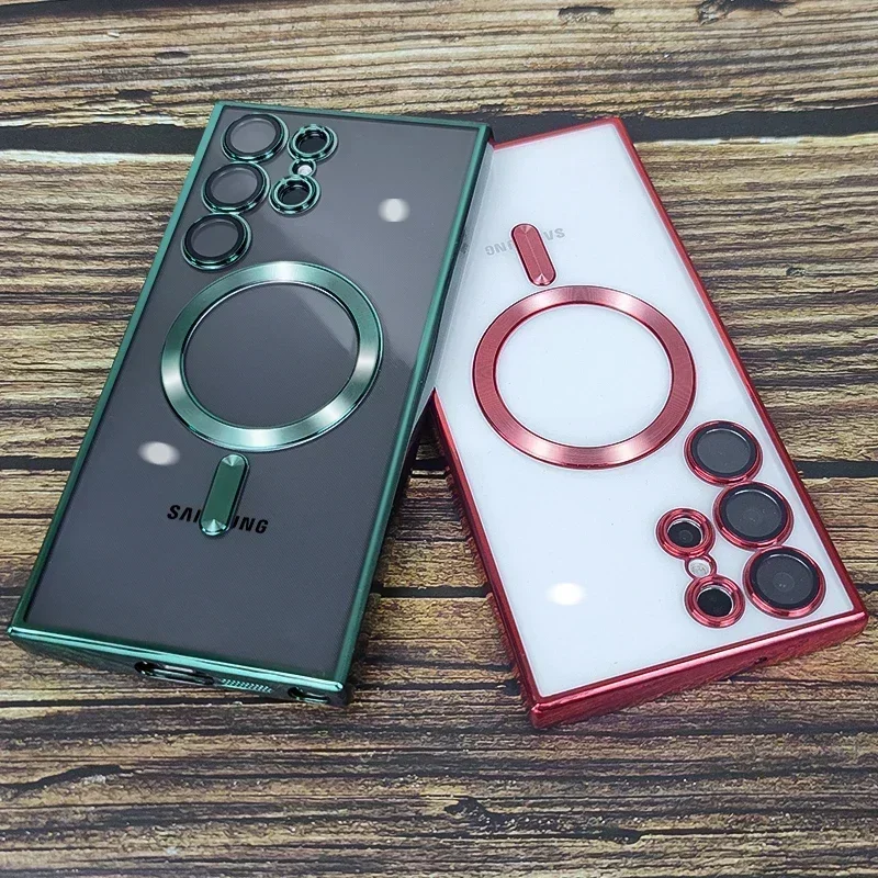 Transparent MagSafe-Compatible Magnetic Wireless Charging Silicone Case