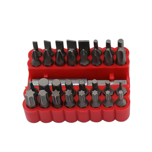 33PCS Bit Set Smooth High Hardness Solid Electric Screwdriver Bit Set Rechargeable Drill Bits
