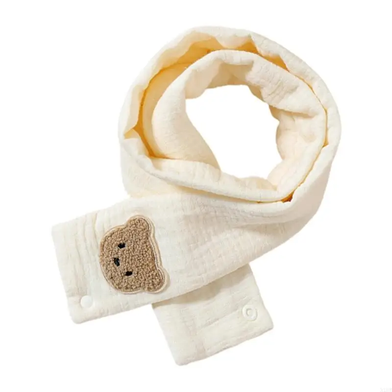 N1HB Cartoon Kids Scarf Soft Warm Long Muffler Autumn Winter Neck Warmer Cosy Comfortable Neckerchief for Boys and Girls