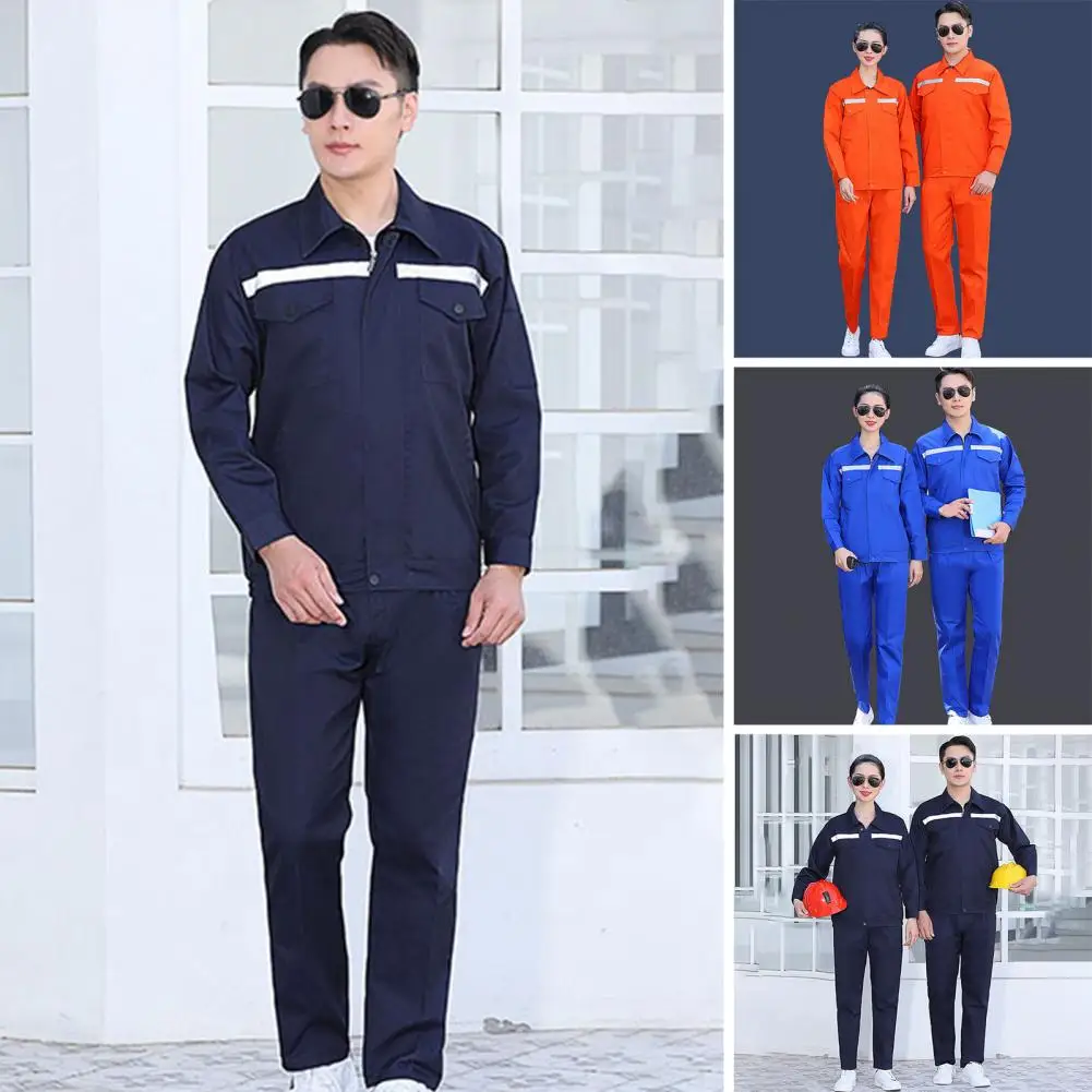 

Work Clothes Durable Reflective Workwear Set for Mechanics Auto Repair Workers Protective Safety Uniform for Wear-resistance