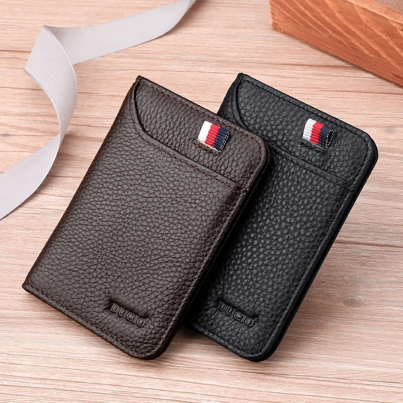 Wallet Card Holder Portable Super Slim Soft PU Leather Mini ID Credit Card Wallet Purse for Men
