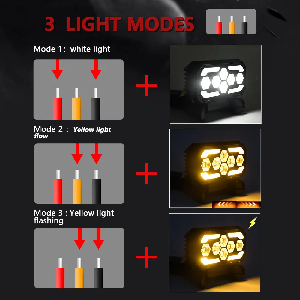 4.5Inch Work Fog Light Long Range Auxiliary Auto Fog Light Led Light Bar for Mo