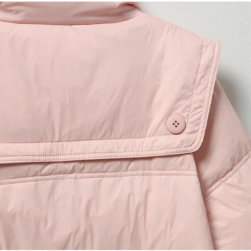 2023 New Women Down Jacket Winter Coat Female Mid Length Version Parkas Loose Thick Warm Outwear Fashion Versatile Overcoat