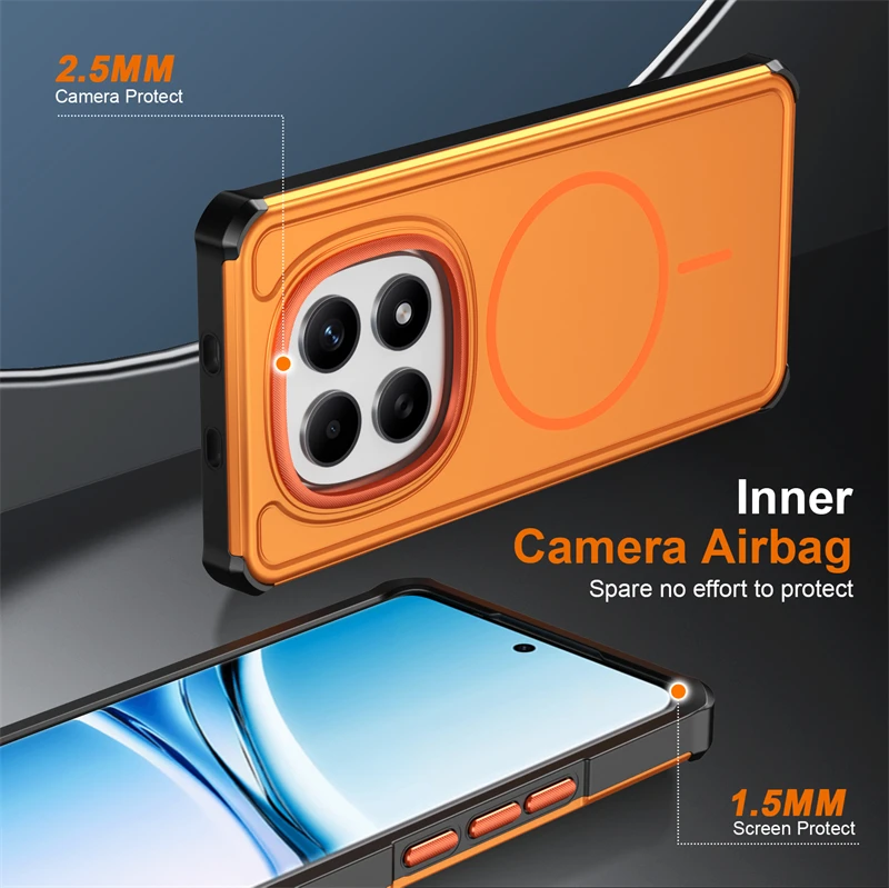 Magsafe Magnetic Wireless Charging Rugged Armor Shockproof Matte Case