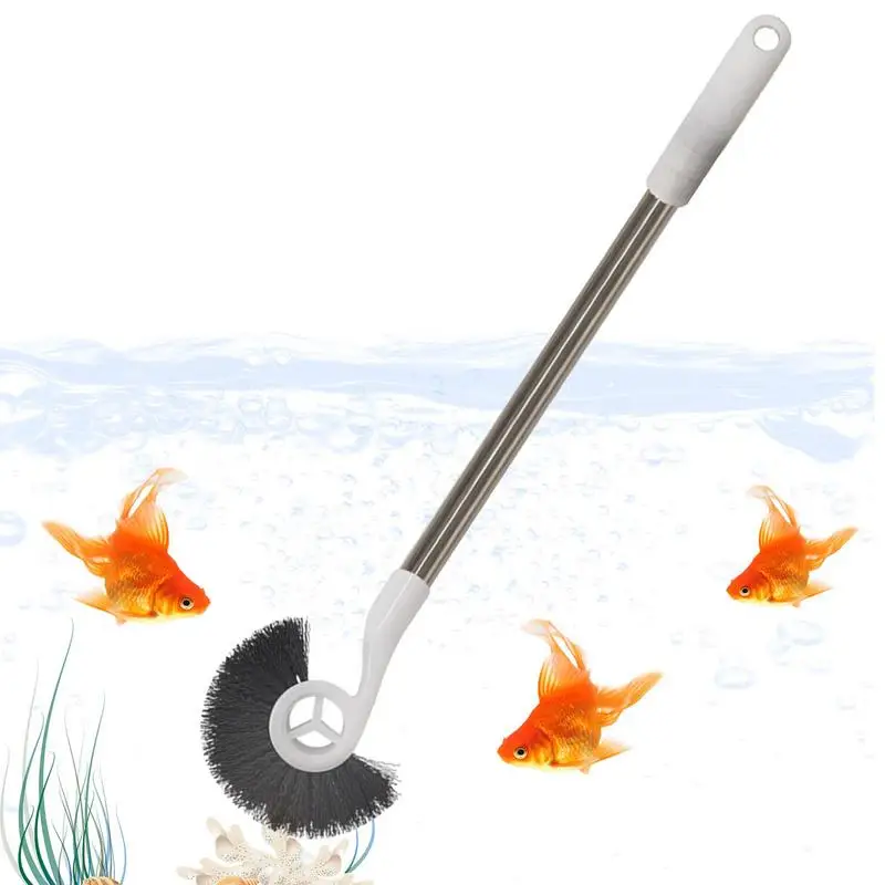 

Fish Tank Cleaning Tools Long Handle Aquarium Cleaning Reusable Fish Pond Glass Wipe Clean Brush Algae Scrapers Cleaner Tool