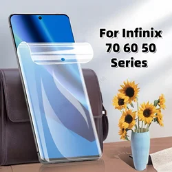 High Sensitive Transparent Hydrogel Screen Protector, 2 - Pack, Self - Healing Soft TPU Film for Infinix Hot 70 (Transparent)