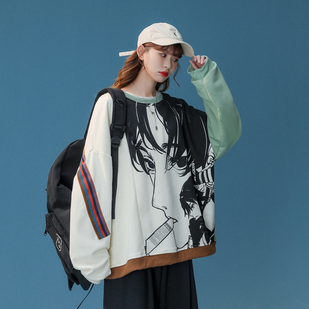 

Privathinker Women's Pullovers Sweatshirts Cotton O Neck Long Sleeve T-shirt Sweater Harajuku Fashion Pattern Sweatshirt Street