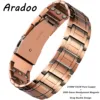 ARADOO Premium Copper Bracelet for Men with Grid Pattern Design Magnetic Wristband Jewelry Gifts 13
