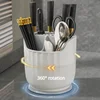 Multi-function rotary knife holder Chopsticks cylinder spoon integrated storage kitchen knife shelf storage rack 1