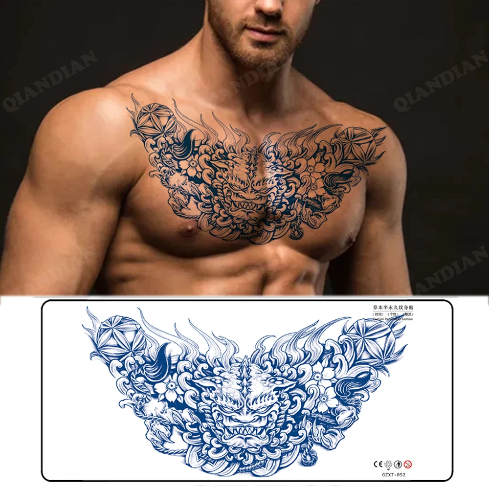 Cyber Tribal Tattoo Peito: A Escolha Definitiva para Quem Busca Tatuagem  Temporária com Identidade Digital e Estilo Urbano, image size:1000x1000