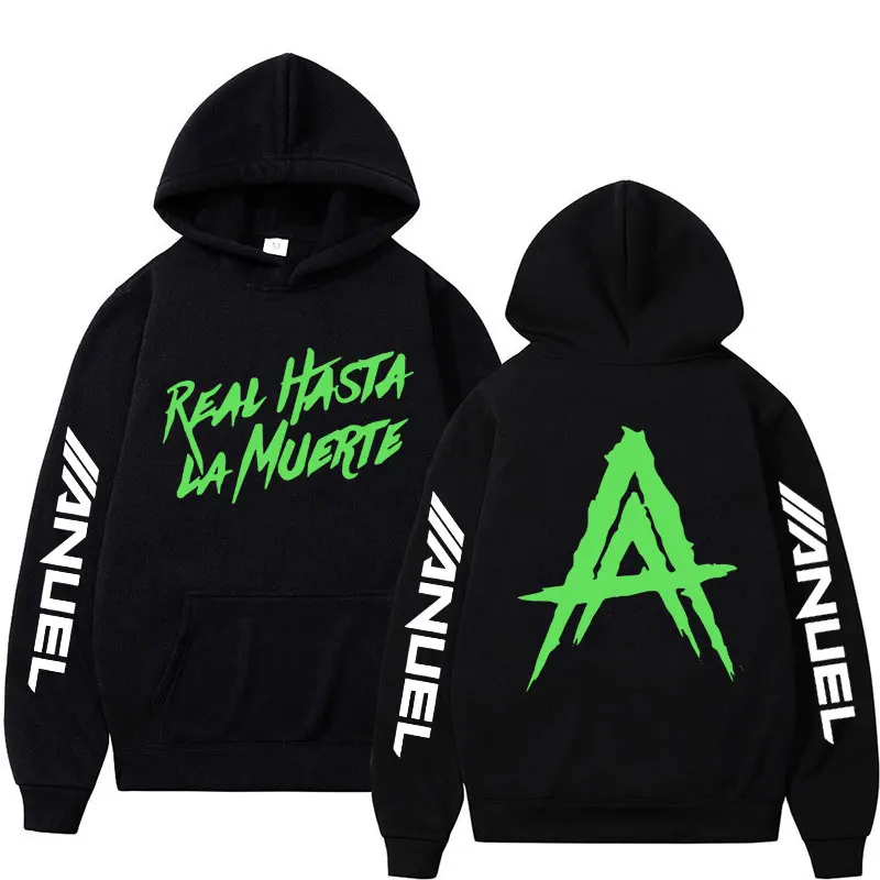 

Anuel AA Real Hasta La Muerte Hoodie Fashion Casual Hip Hop Harajuku Cool Long Sleeve Loose Casual Winter Pullovers Streetwear