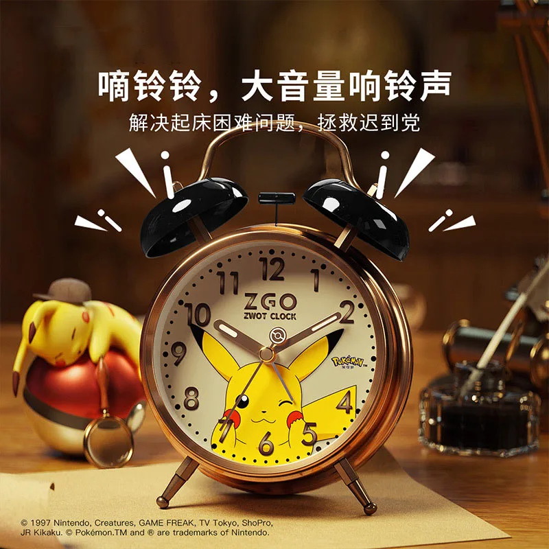 Pokemon Anime Figure Pikachu Child Alarm Clock Pikachu Cartoon Student Creative Cute Gifts Kids