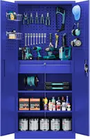 Metal Garage Tool Storage Cabinets with Pegboard 71" Heavy Duty Steel Cabinet with Drawer and Adjustable Shelves Lockable 1