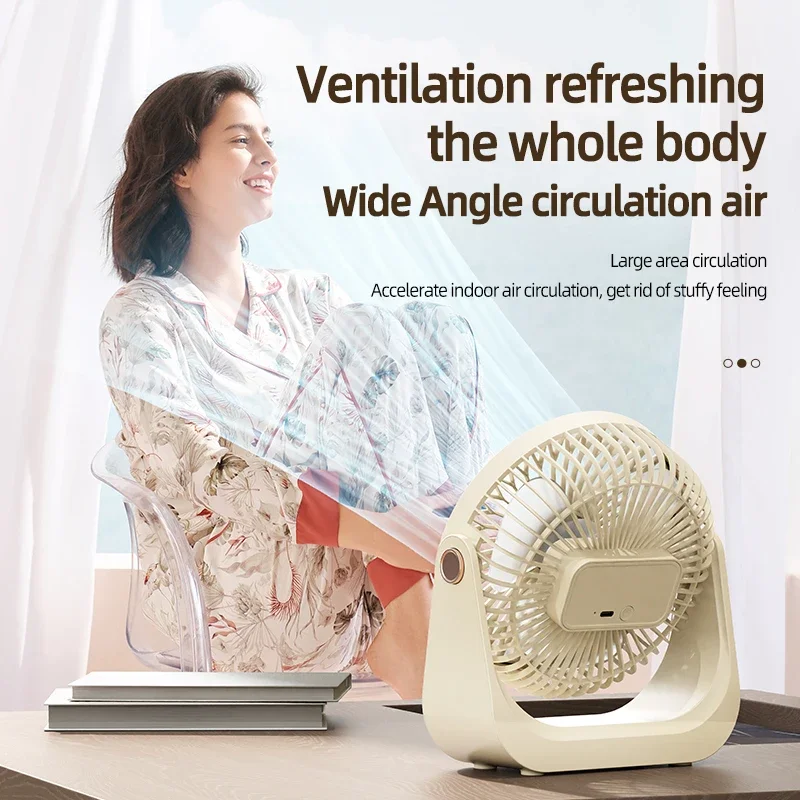 مروحة مكتب معلقة محمولة USB 8H مروحة 90 ° مروحة تب...