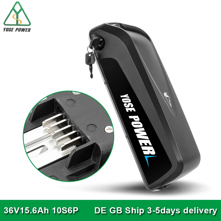 Batterie Vélo Électrique 36V 15.6Ah Hailong - Compatible Moteurs 250W à 1500W, Avec Chargeur Et Port USB