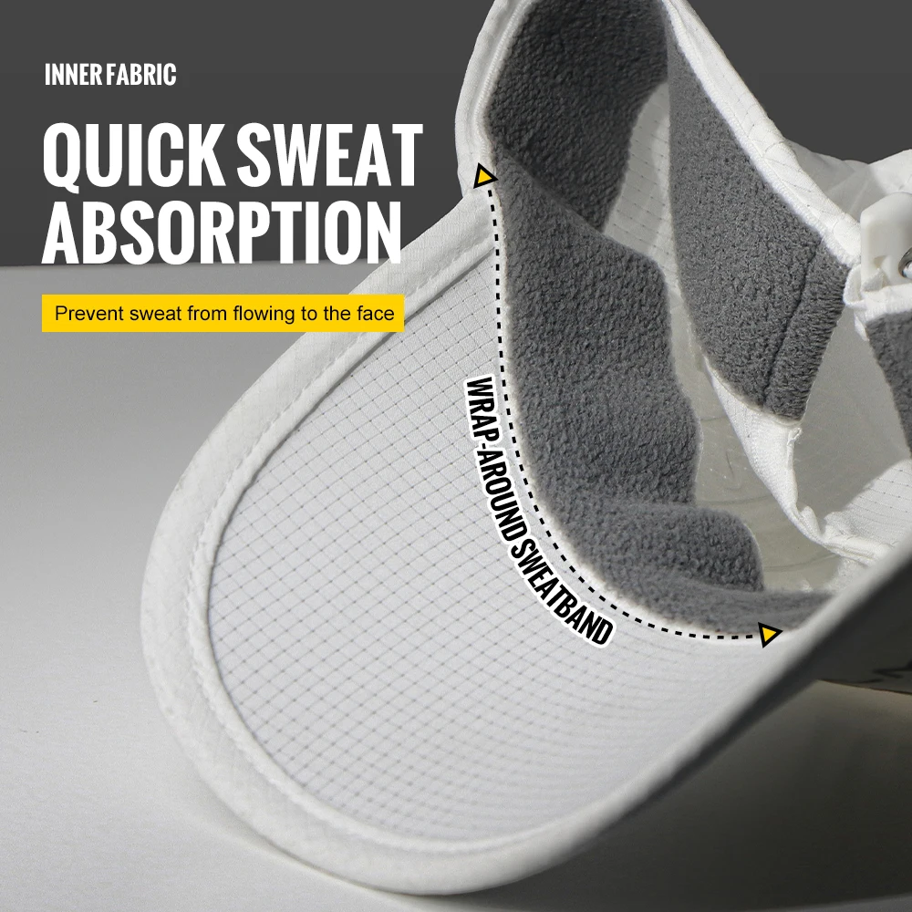 WRELS Running Cap Lightweight Mesh Brim Tennis Cap Breathable Quick Dry Sunscreen Hat Adjustable UV Protection Baseball Cap