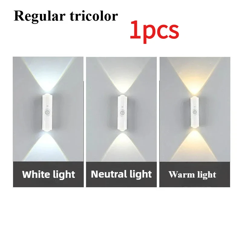 מנורת קיר נטענת עם חיישן תנועה מגנטי בגוון RGB חכם לחדר שינה, חדר אמבטיה, ארון גינה ועיצוב הבית