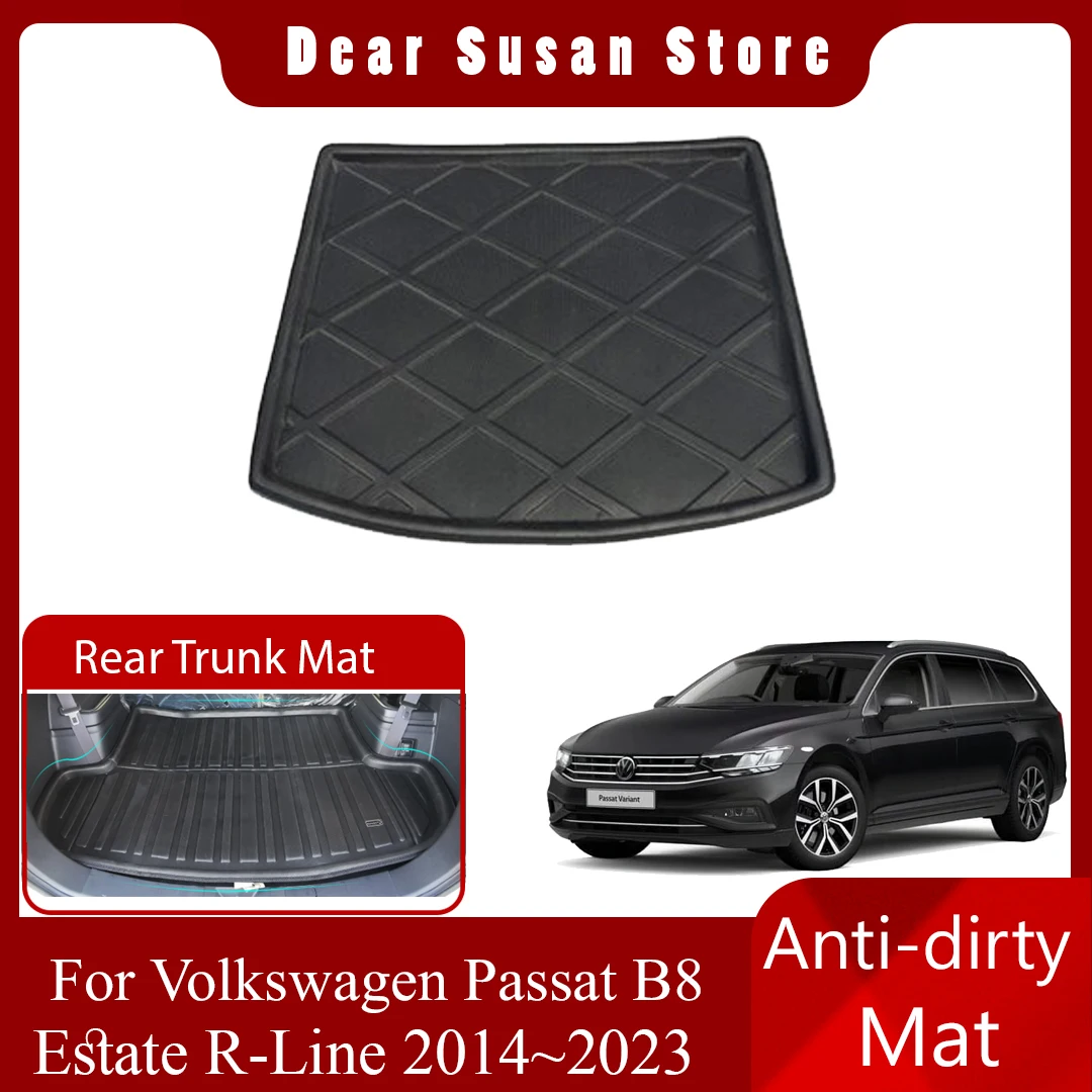 Kofferraum matte für Volkswagen VW Passat B8 GT Estate R-Line GTE 2014 ~  2023 2015 2016 2017 2018 2019 2020 2021 2022 Tablett wasserdichtes Pad  Space Boot Carg Cover Zubehör - AliExpress