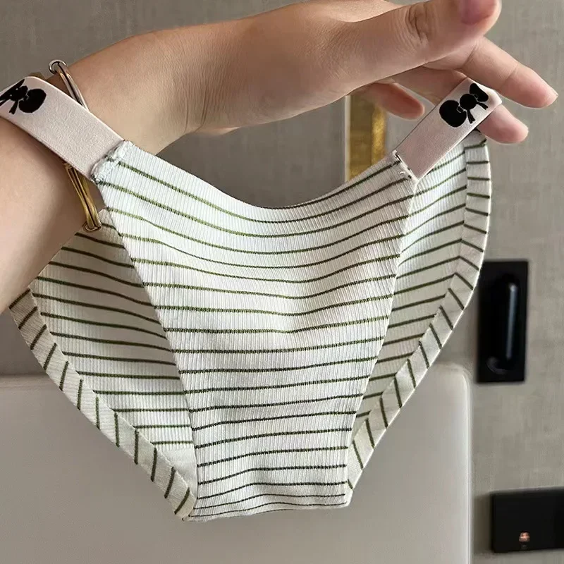 

Женские трусики, удобные дышащие трусики с завышенной талией средней длины, с бантом и вырезами, женские трусики, нижнее белье для женщин