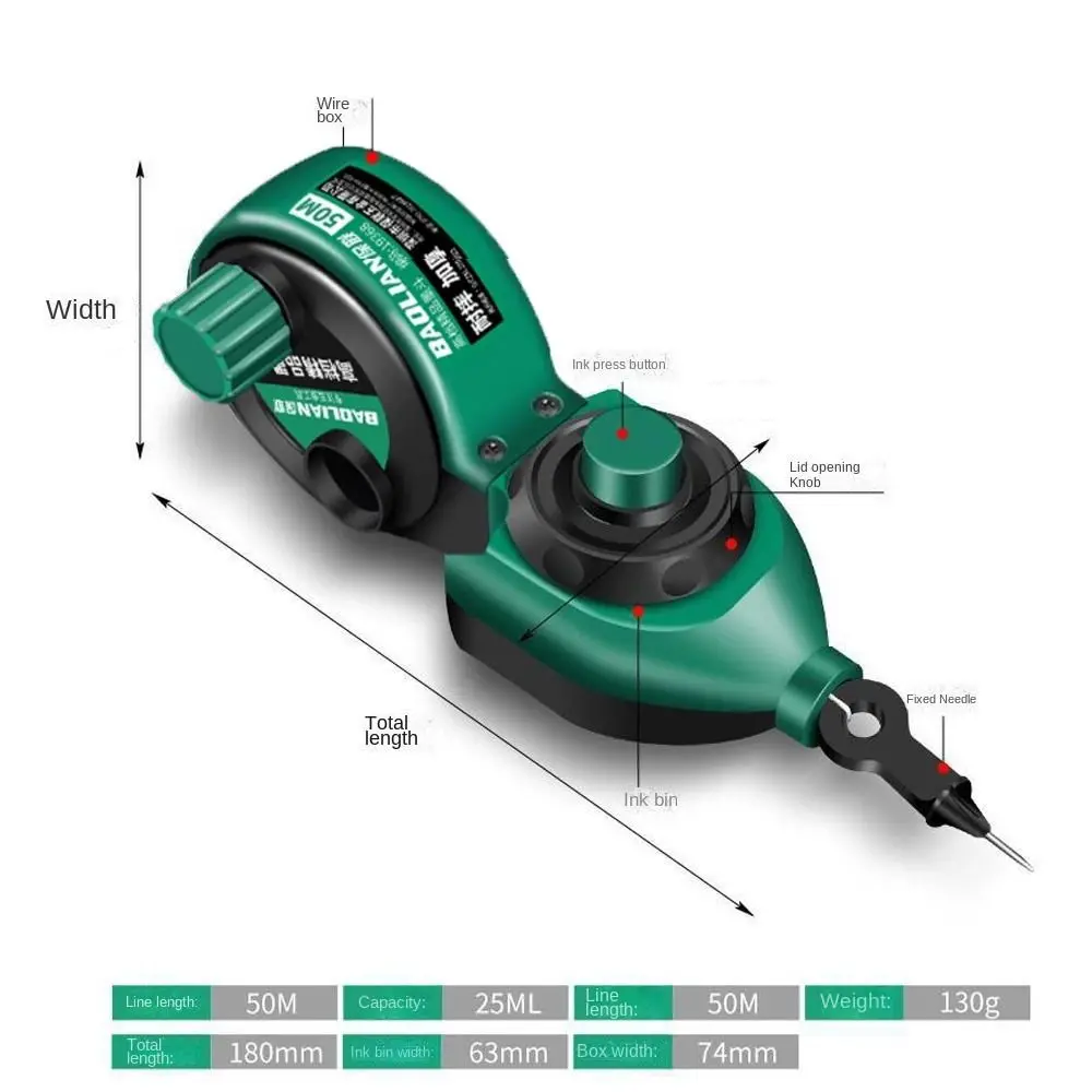 Portable Scribes Ink Draw Line Marker Hand-Operated Construction ink fountain Ink Marker Carpenter Tools
