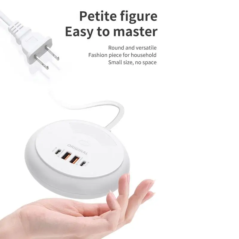 Rondaful Travel 2 PD 35W Type-C and 2 USB A 18W Quick Charging Socket 1m Power Strip EU UK US Plug Charger Home Appliance