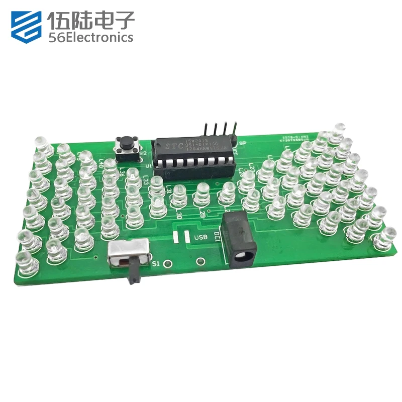 Electronic Kit Hourglass Soldering Set PCB Welding Practice Kit