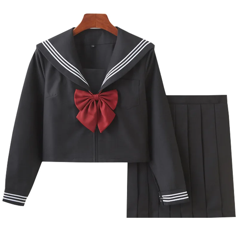 

Spring and Summer Dress Sets Women's Preppy Style Long Sleeved Short Sleeve Sailor Collar Pleated Skirt Jk School Uniforms