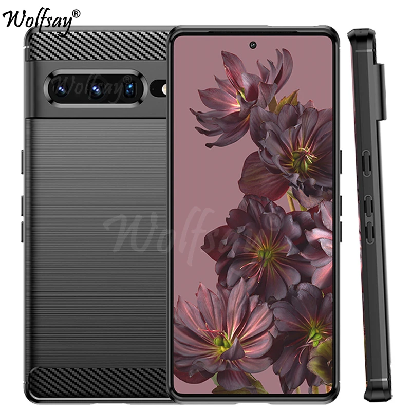 Per Google Pixel 7 Pro Custodia Cover Posteriore In Fibra Di Carbonio Al Silicio Per Google Pixel 7 Pixel7 Pro Custodia Per Telefono Per Google Pixel 