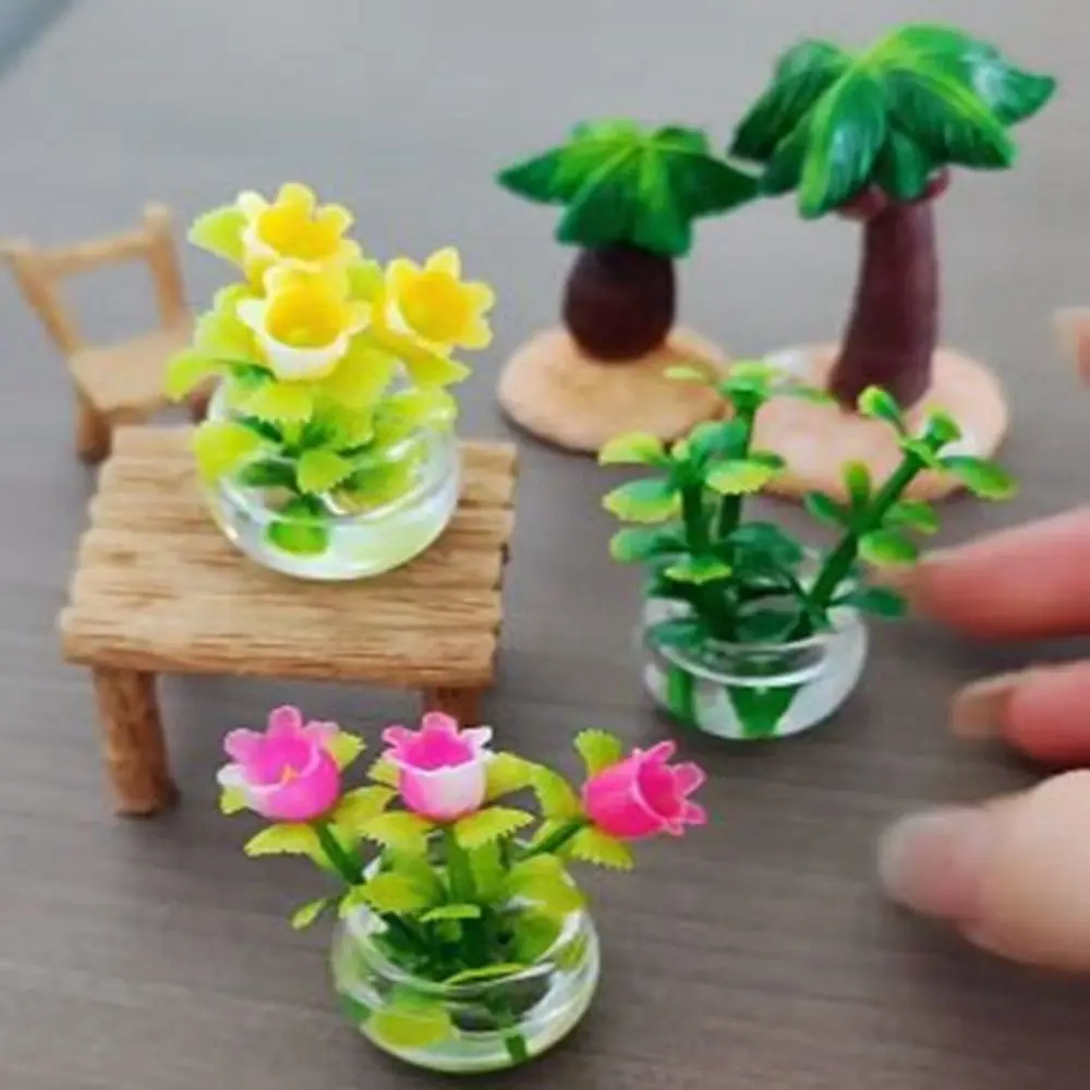 Plastic Miniature Vase Decorations for 1:12 Dollhouse
