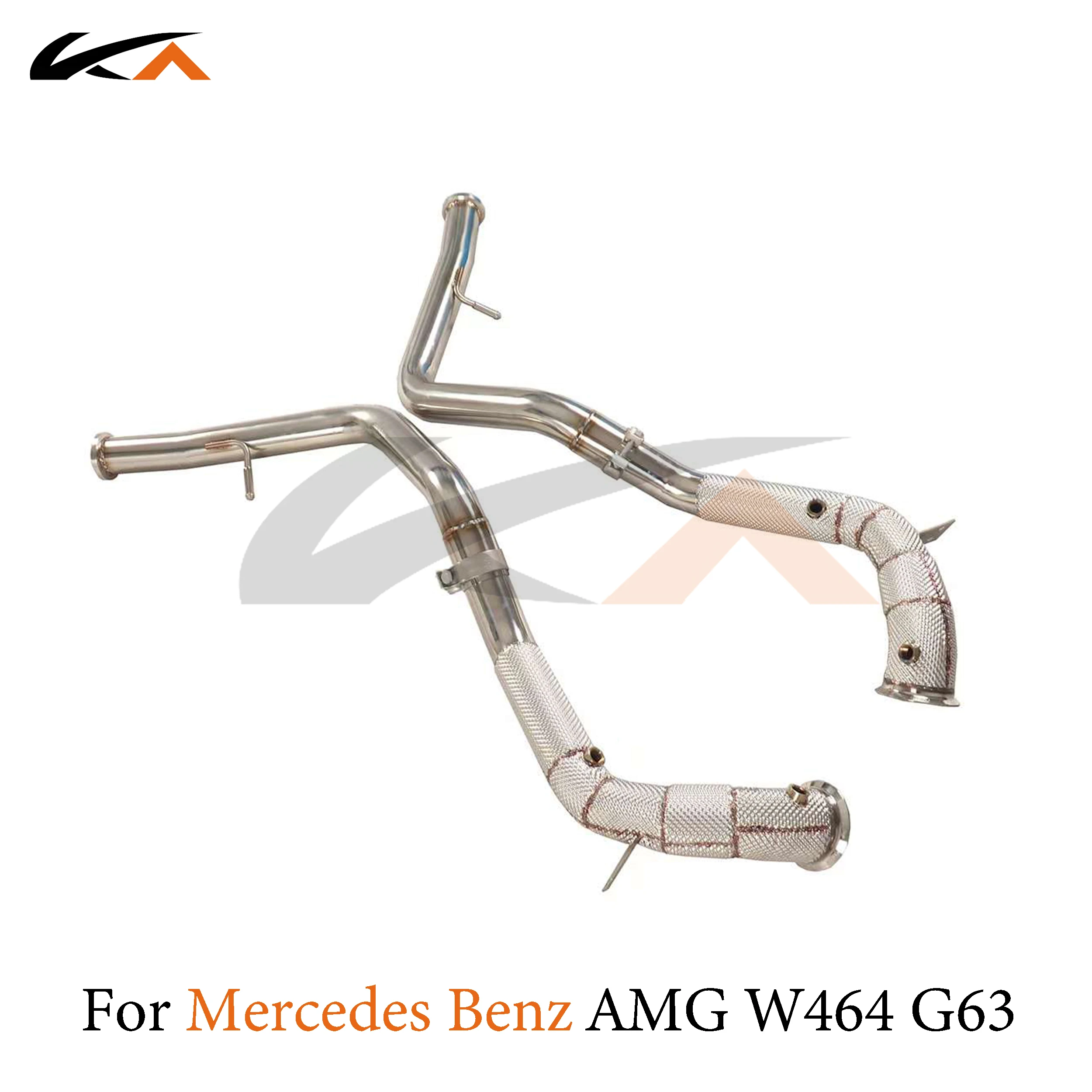 KA 튜닝 다운파이프 배기 스테인리스 스틸 헤더, 메르세데스 벤츠 AMG G63 W464 4.0T 성능 부품, 열 차폐 촉매